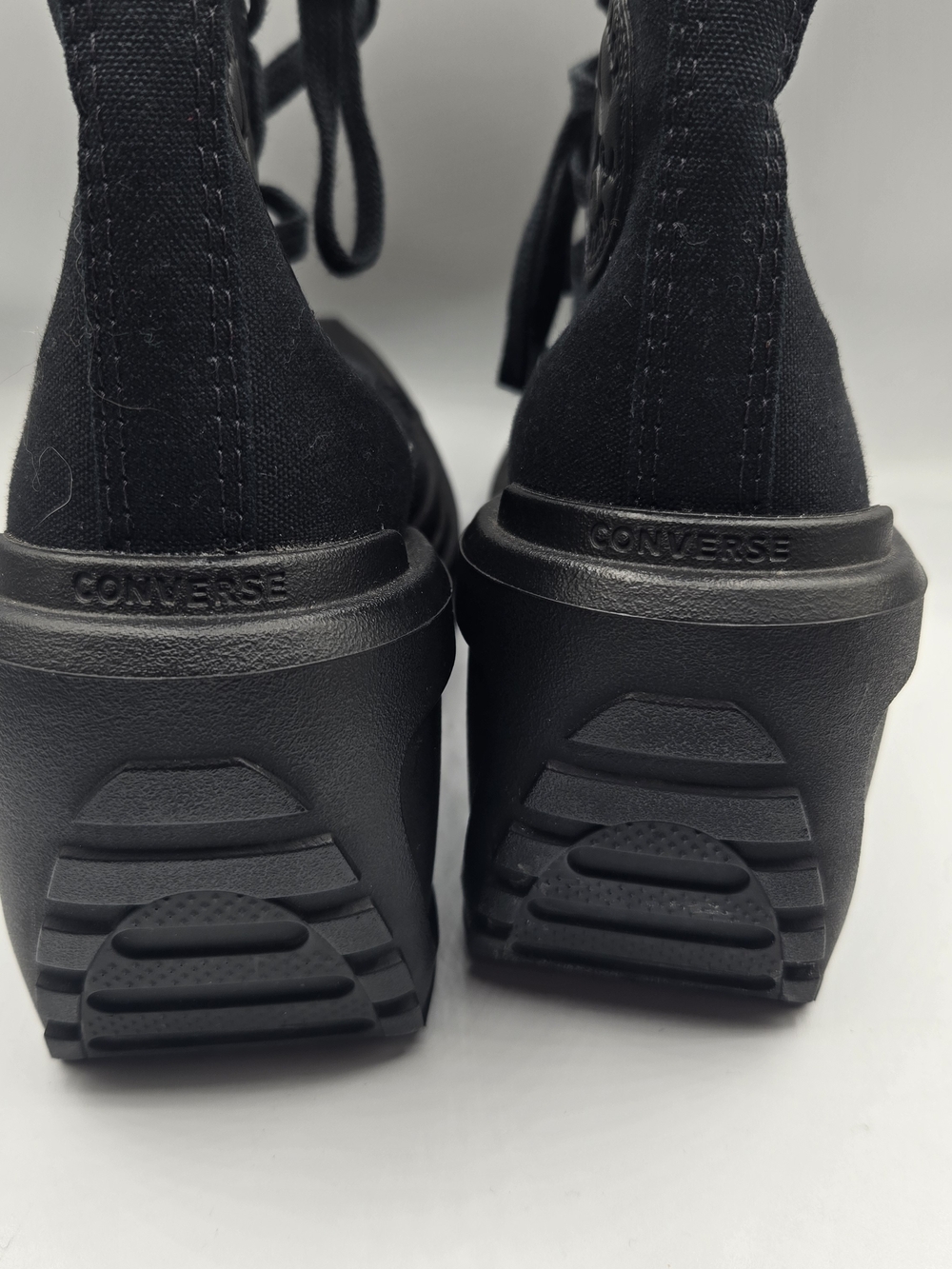 Converse Chuck 70 De Luxe Wedge High Top Triple Black Platform Sneakers Women’s - Picture 6 of 9